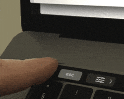 sebton macbookpro touch bar escape key escapekeygate GIF