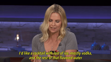 charlize theron drinking GIF by Chelsea Handler