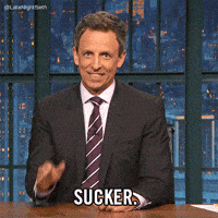 Seth Meyers Sucker GIF by Late Night with Seth Meyers