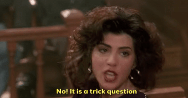 Marisa Tomei Trick Question GIF
