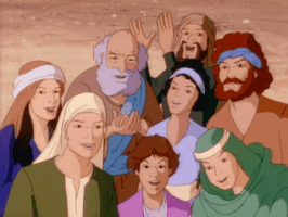 smorgasbord cartoon clapping jesus god GIF