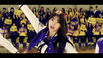 k-pop cheerleader GIF