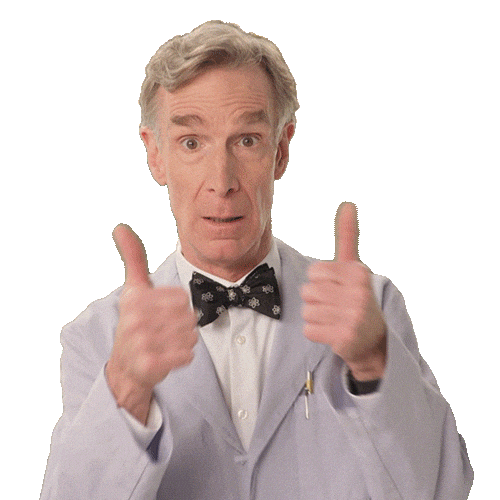 You Can Do It Thumbs Up Sticker by Bill Nye Saves the World
