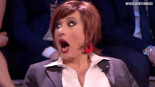 vladimir luxuria surprise GIF par Isola dei Famosi