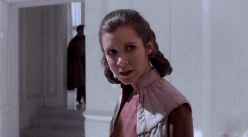 Star Wars star wars nope carrie fisher princess leia GIF