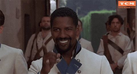 Gif of Denzel Washington as Don Jon wagging his finger with a knowing smile