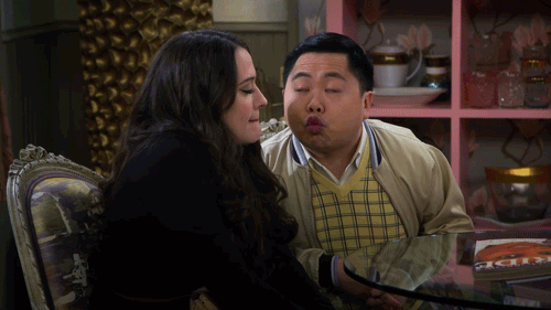 2 Broke Girls Kiss GIF by CBS