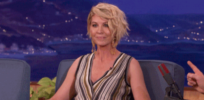 jenna elfman muscle GIF by Team Coco