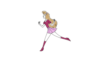 dariacohen running girl animation gif flash animate GIF