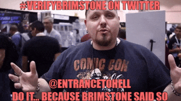 twitter verify GIF by Brimstone (The Grindhouse Radio, Hound Comics)