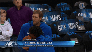dirk nowitzki warmups GIF by NBA