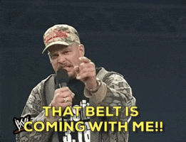 steve austin that belt is coming with me GIF by WWE