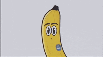 dram animation cartoon confused banana GIF