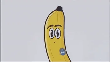 DRAM animation cartoon confused banana GIF