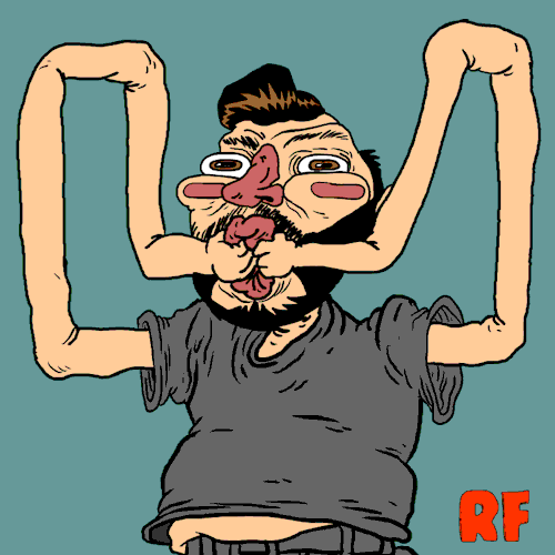 mc_wolfman cartoon face gross mouth GIF
