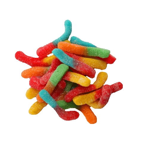 Gummy Worms Candy Sticker By Shaking Food GIF