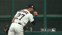 GIF: Jose Altuve ranges very, very far to his left to make