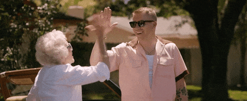 High Five Old Lady GIF by Macklemore