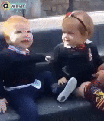 aagif cute boy and girl GIF