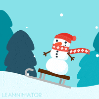 Sledding Winter Solstice GIF by Leannimator