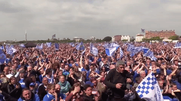 celebration applause GIF by Portsmouth Football Club