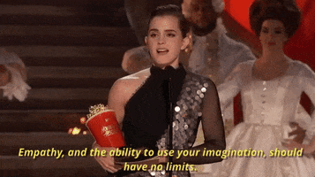 Emma Watson Empathy And The Ability To Use Your Imagination Should Have No Limits GIF by MTV Movie & TV Awards