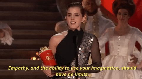 emma watson empathy and the ability to use your imagination should have no limits GIF by MTV Movie & TV Awards