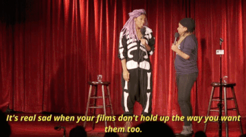 phoebe robinson it's real sad when your films don't hold up the way you want them too GIF by 2 Dope Queens Podcast