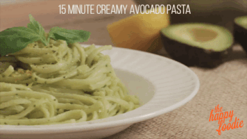 the happy foodie avocado pasta GIF by Penguin Books UK