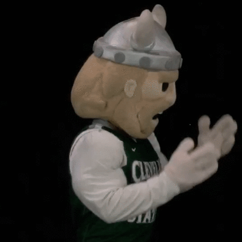 vikings mascot GIF by Cleveland State University