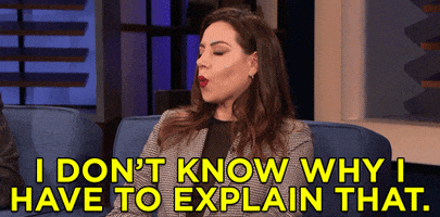 i dont know why i have to explain aubrey plaza GIF by Team Coco
