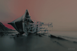 Heze barco varado negativo GIF