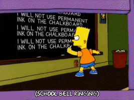 Episode 9 Bart Chalkboard GIF by The Simpsons