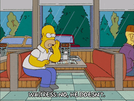homer simpson diner booth GIF