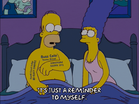 homer simpson marge simpson episode 12 season 17 tattoos GIF