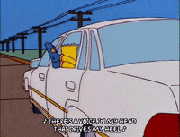 Driving Bart Simpson Gif Find Share On Giphy
