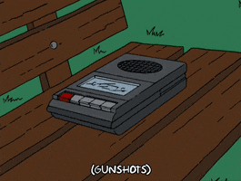 Episode 7 Tape Recorder On A Bench GIF by The Simpsons