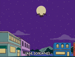 episode 4 bird flying into the moon GIF