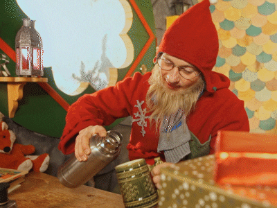 Pouring Santa Claus Office GIF by The Elves! - Find & Share on GIPHY
