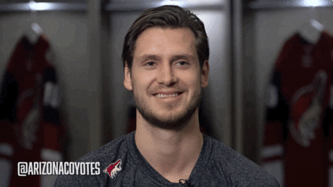 oliver ekman-larsson pat on the back GIF by Arizona Coyotes