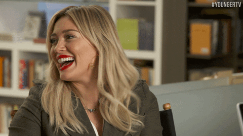 Hilary Duff Laughing GIF by YoungerTV - Find  Share on GIPHY