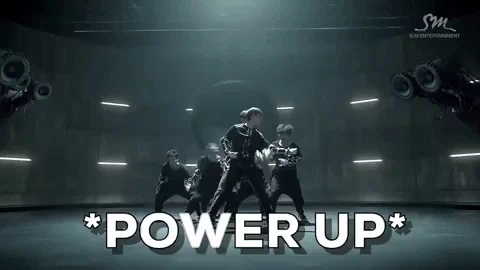k-pop power up GIF