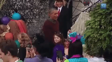 trick or treat with the president and first lady white house halloween GIF by Obama