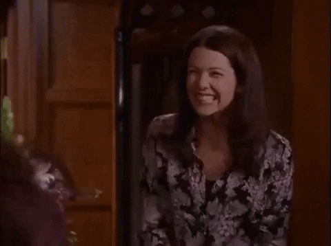 Excited lauren graham by Gilmore Girls 