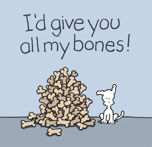 Dog with bones