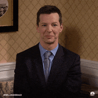 Nbc Be Quiet GIF by Will & Grace