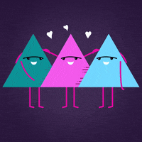 love triangle hearts GIF by Visual Num Nums