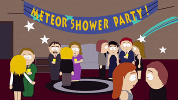 meteor shower party partying GIF by South Park 