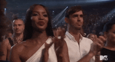 naomi campbell applause GIF by 2017 MTV Video Music Awards