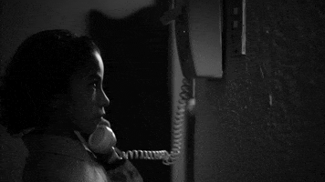 ricardoirak girl phone call b&w GIF